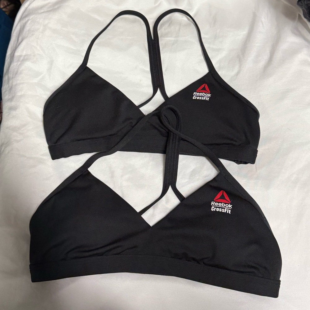 Reebok Black CrossFit micro Sports Bra size small
